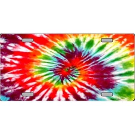 Powerhouse Red Swirl Tie-Dye Flat Automotive License Plates Blanks for Customizing PO125647